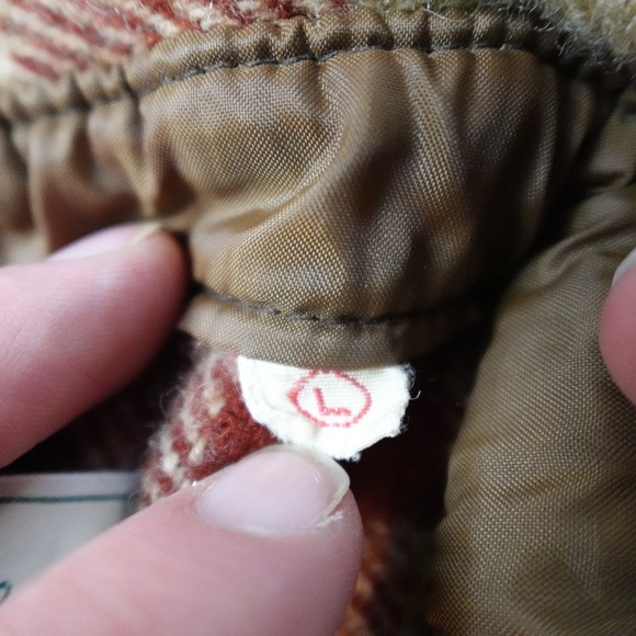 Vintage LL Bean Script Shirt Mens Large Multicolor Plaid Wool Flannel Button Up - Picture 7 of 12